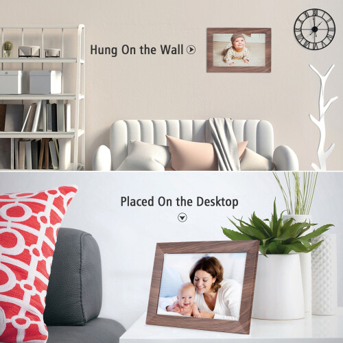 10.1-Inch WiFi Digital Photo Frame IPS Touch 16GB Auto Rotate