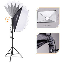 Camnoon Studio Light Kit 85W Bi-color LED 3000K-6000K 50x70cm Remote