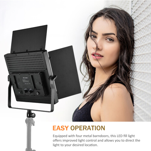 90W Dual Color LED Video Light Panel 3200K-5600K Remote Control 1