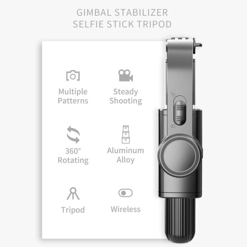 3-in-1 Selfie Stick Desktop Tripod Gimbal 5-Section Telescoping Rod 1