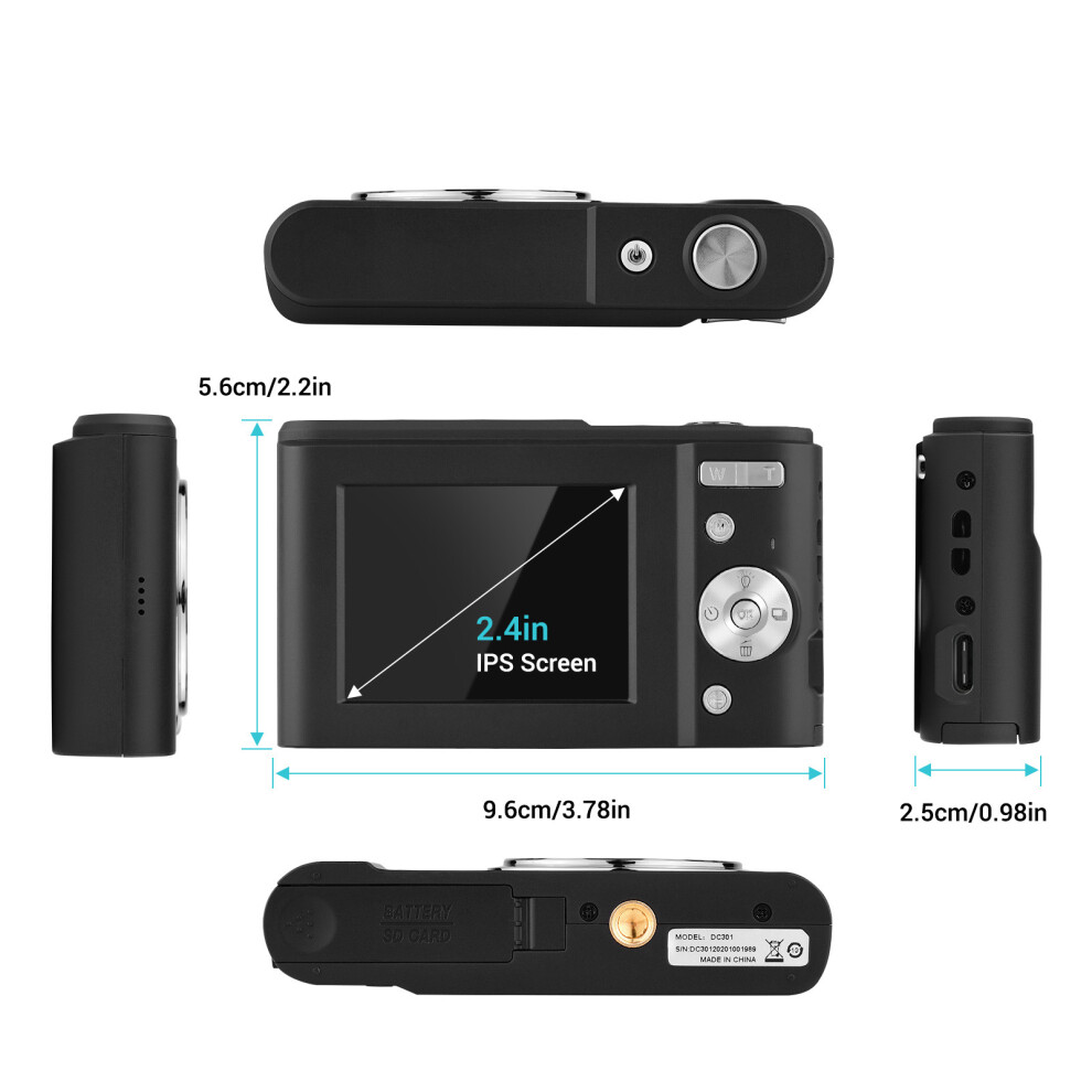 Andoer Digital Camera 48Mp 1080P 2.4-Inch Ips 16X Zoom Auto Focus 643505090291