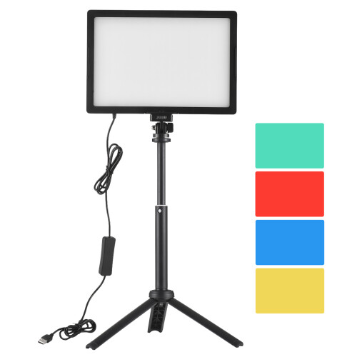 Desktop LED Video Light 15W Dimmable 3000K-6500K USB for Streaming 1