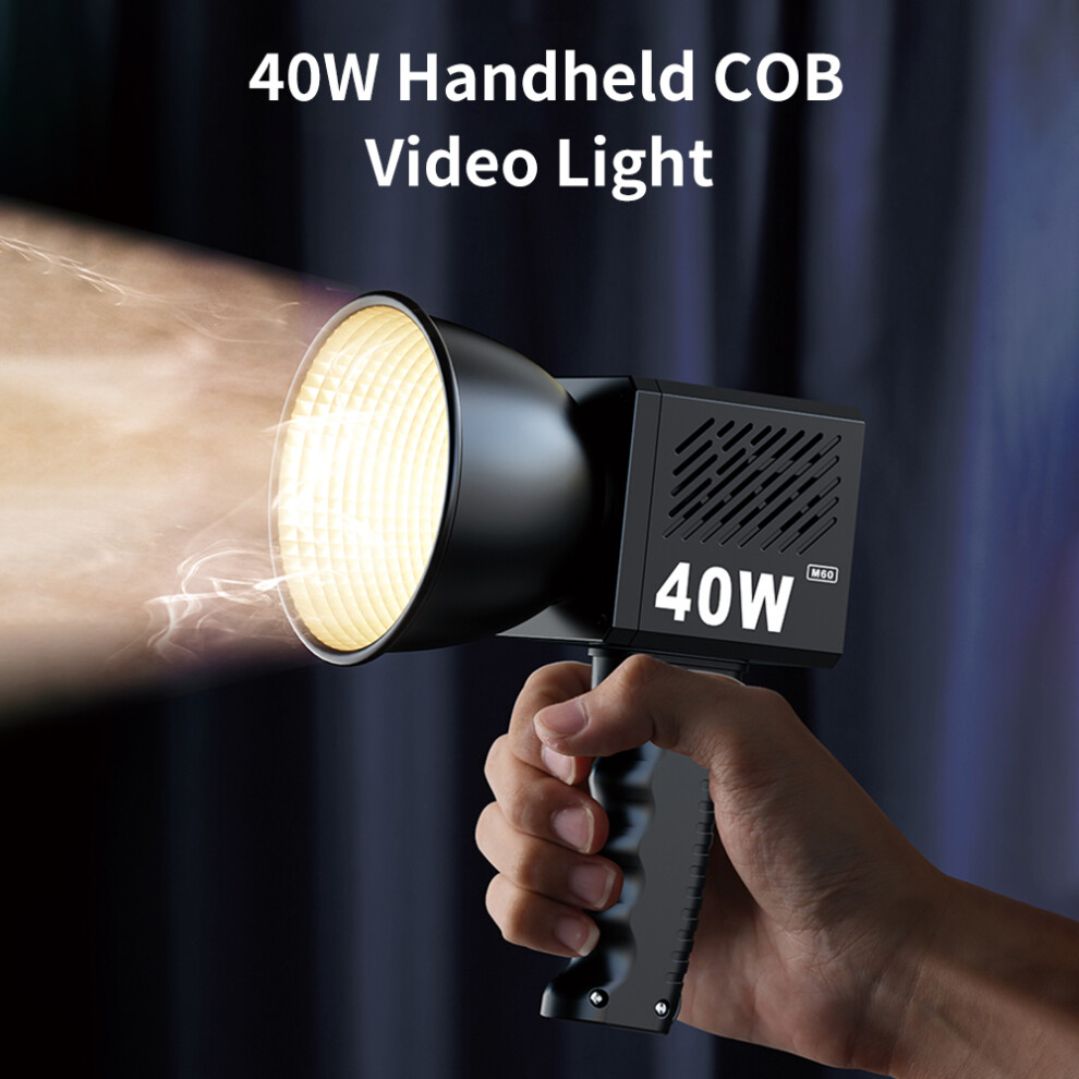 Portable Cob Video 40W 2500K-6500K Dimmable 9 Scenes Battery Light 643505090963