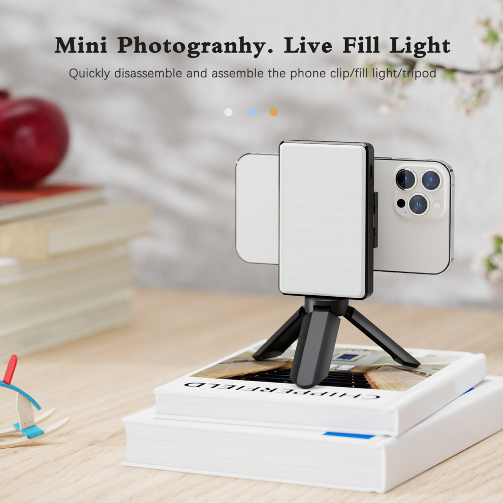 Pocket Clip-On Led Video 2500K-9000K Dimmable Built-In Battery Light 643505091731