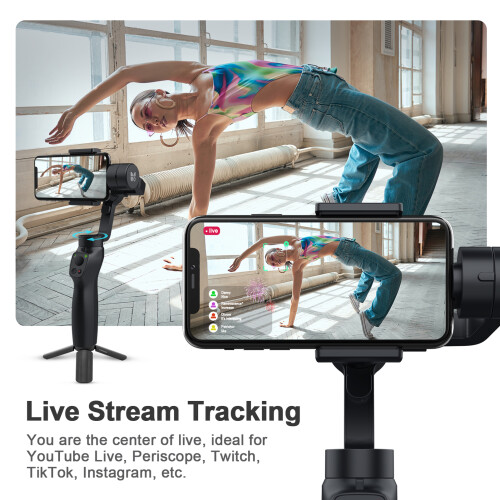 FUNSNAP 2s 3-Axis Gimbal Stabilizer for iPhone 15/14/13 Samsung 2