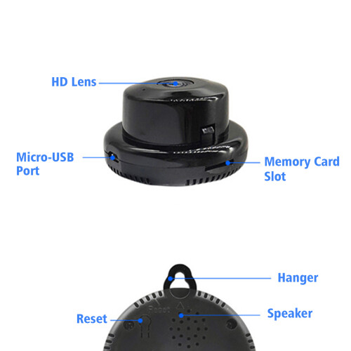 1080P WiFi Mini Camera 150 Wide Angle IR Night Vision 64GB Memory 1