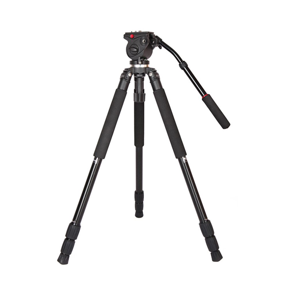 Aluminum Alloy Dslr Tripod With Fluid Head And Padded Bag 643505068603