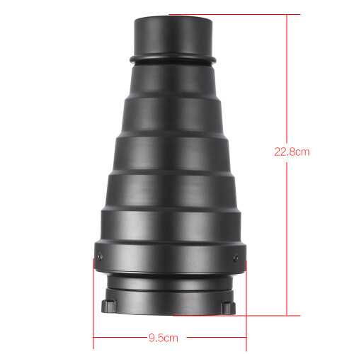 Metal Conical Snoot Honeycomb Grid 5pcs for Bowens Flash