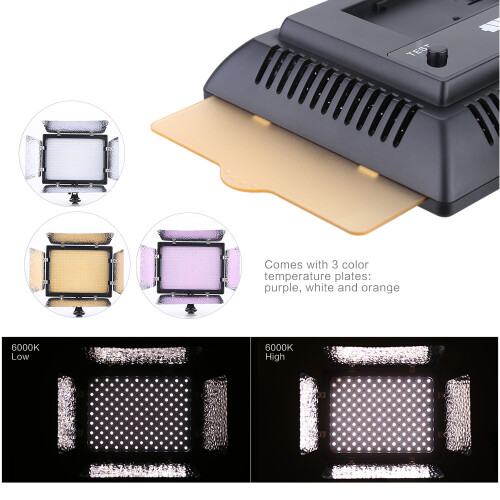 300LED Video Light 6000K for DSLR Camera DV Camcorder 1