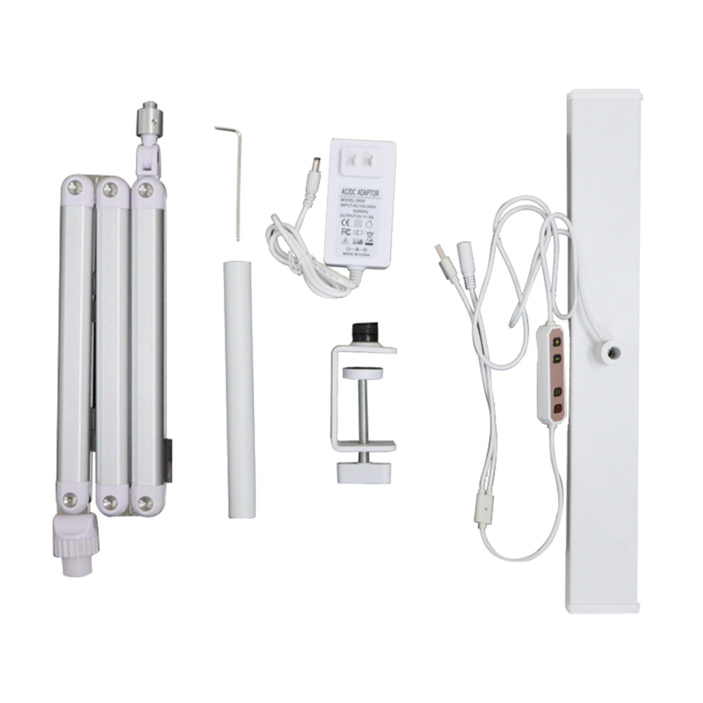 Light Andoer Lash Led Desk Lamp 3 Modes Dimmable Flex Clamp Dual Power