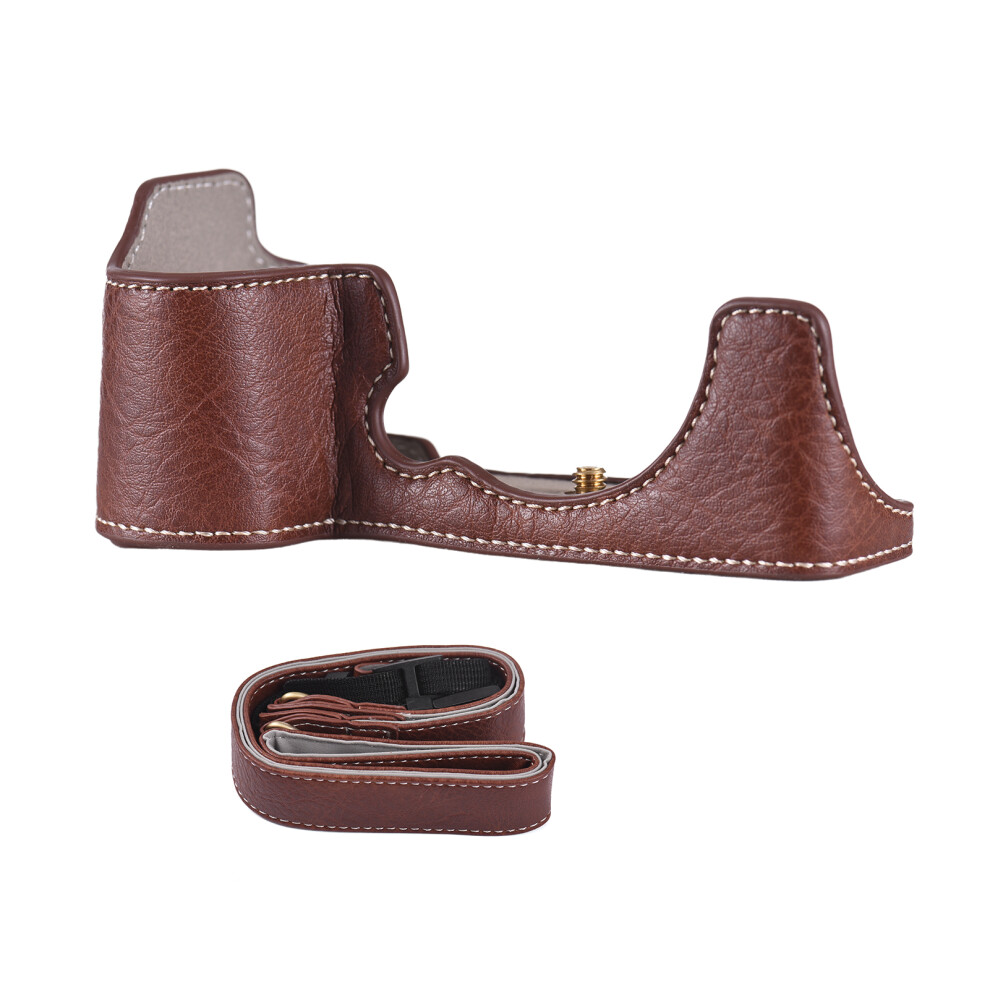 Fuji XS10 PU Leather Half Case Shoulder Strap Bottom Opening Hand Grip-image-OPC-PMK5S9J-NEW