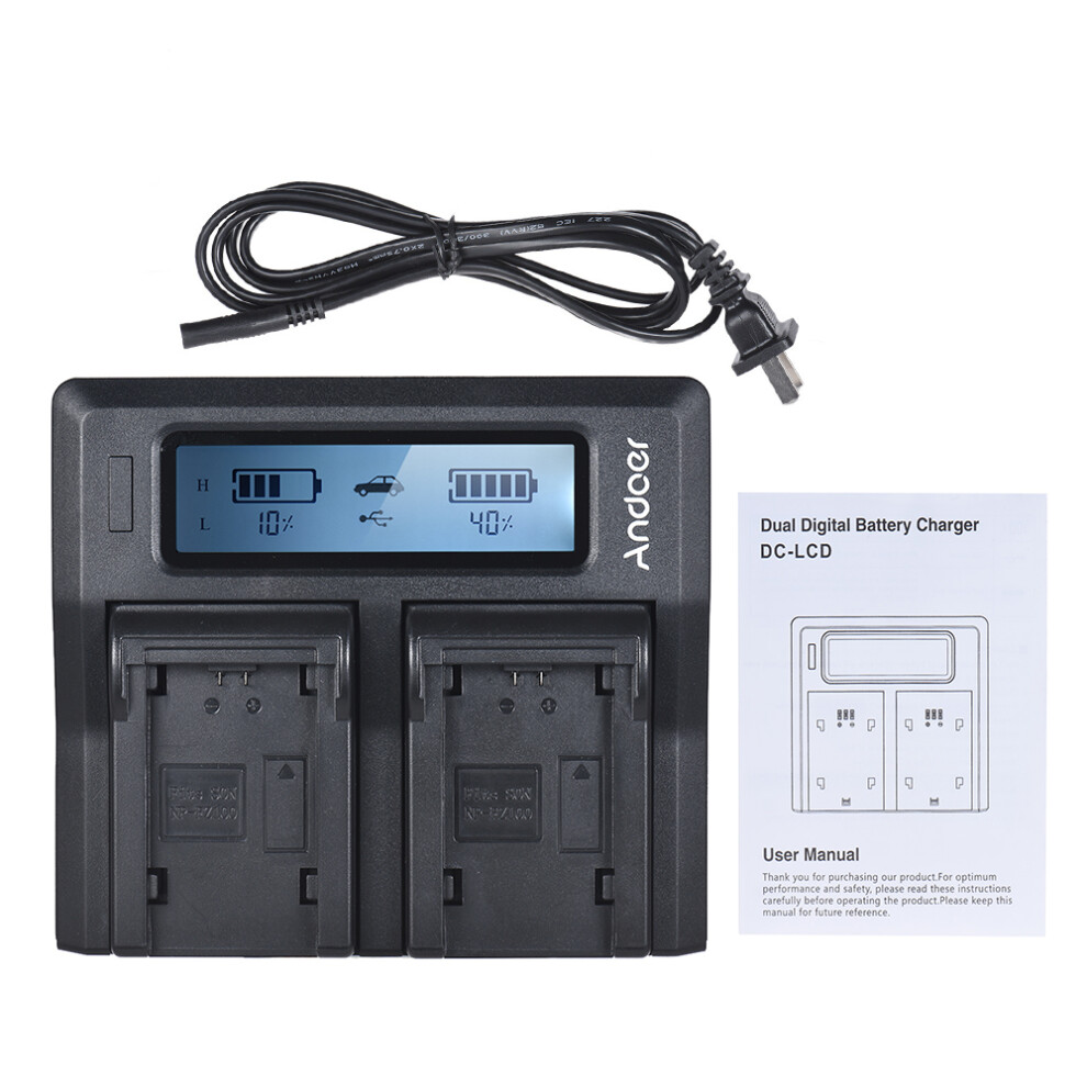 Andoer Np-Fz100 Dual Charger For Sony A7iii A9 A7riii A7siii 643505159318
