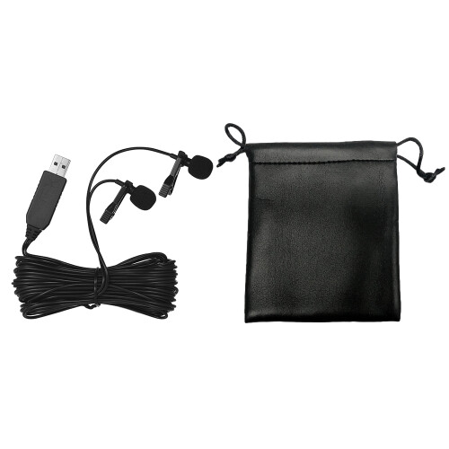 Andoer 6m USB Dual-head Lavalier Mic for Windows Mac