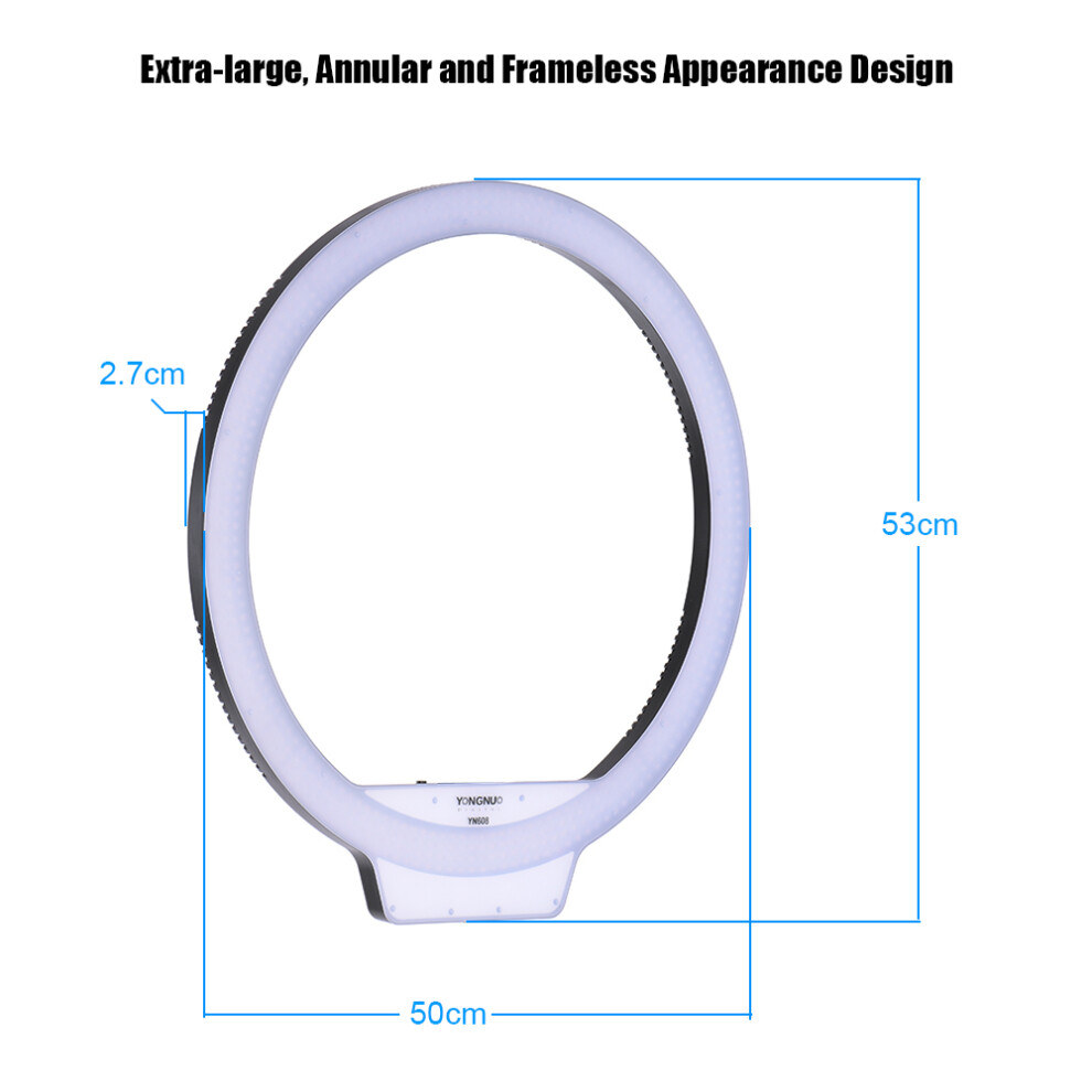 Yongnuo Yn608 Bi-Color Led Ring 3200K~5600K Cri95 Wireless Light 643505065107
