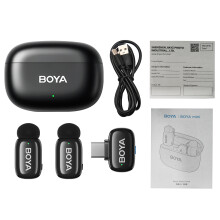 BOYA 2.4G Wireless Mic Lapel AI Noise Cancellation 100M Type-C