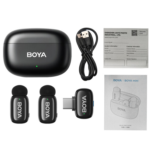 BOYA 2.4G Wireless Mic Lapel AI Noise Cancellation 100M Type-C