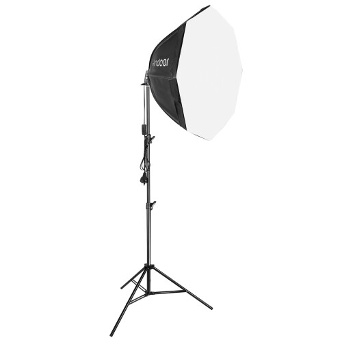 Andoer 70cm Octagon Softbox + 2.1M Metal Tripod for Streaming Video 2