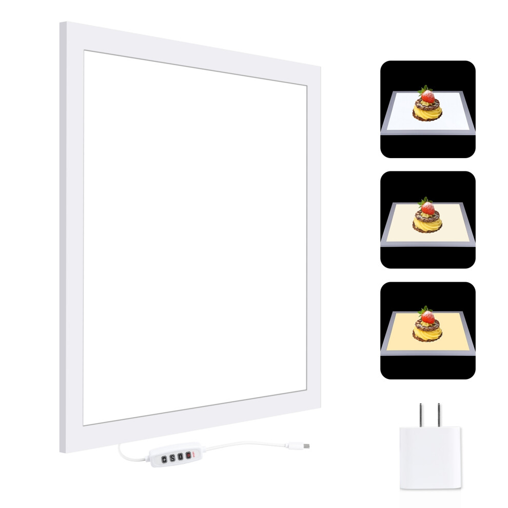 Puluz 1200Lm Led Shadowless Softbox Acrylic Photo Lamp Panel Light 643505053685