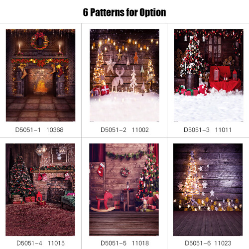 Andoer 1.5*2m Christmas Photo Backdrop Foldable Polyester 6 Models 2