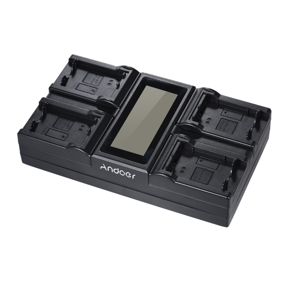 Andoer NP-FW50 4-Channel LCD Charger for Sony Î±7 Î±7R Î±7sII Î±7II Î±6500
