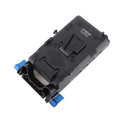 V Mount Battery Plate Adapter with 15mm Rod Clamp for BMCC BMPCC 2
