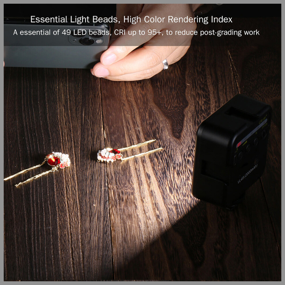 Vl49 Mini Led Video 6W 5500K Cri95+ Rechargeable Cold Shoe Dslr Light 643505028782