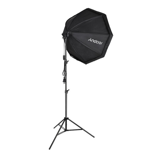 Andoer 70cm Octagon Softbox + 2.1M Metal Tripod for Streaming Video 1