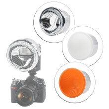 Universal Flash Diffuser Orange White Silver for Canon Nikon Sony