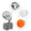 Universal Flash Diffuser Orange White Silver for Canon Nikon Sony 1