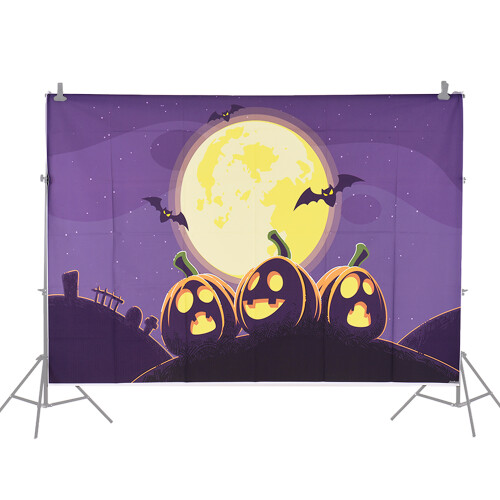 Andoer Halloween 1.5*2.1m Foldable Vinyl Pumpkin Photo Backdrop 2