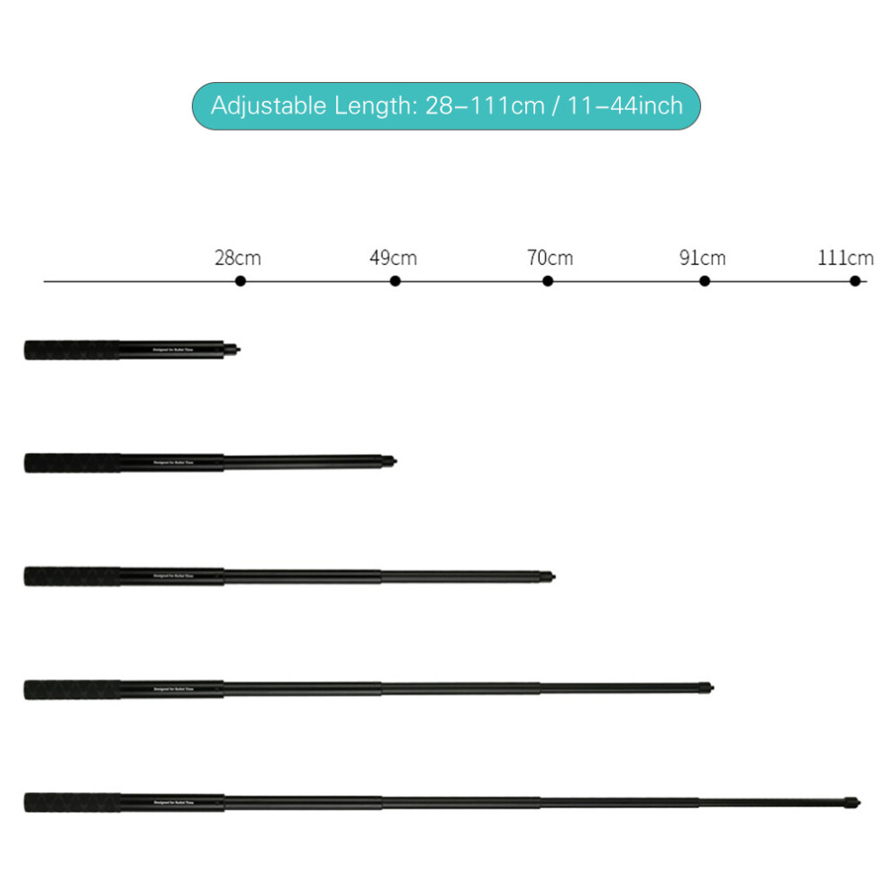 Photography Extension Rod Invisible Selfie Stick 5-Section 28-111Cm 643505033205