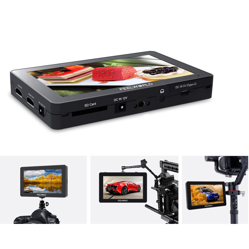 Feelworld F6 Plus 6 Inch On-Camera Monitor 4K Hd Ips Touchscreen Light 643505040142