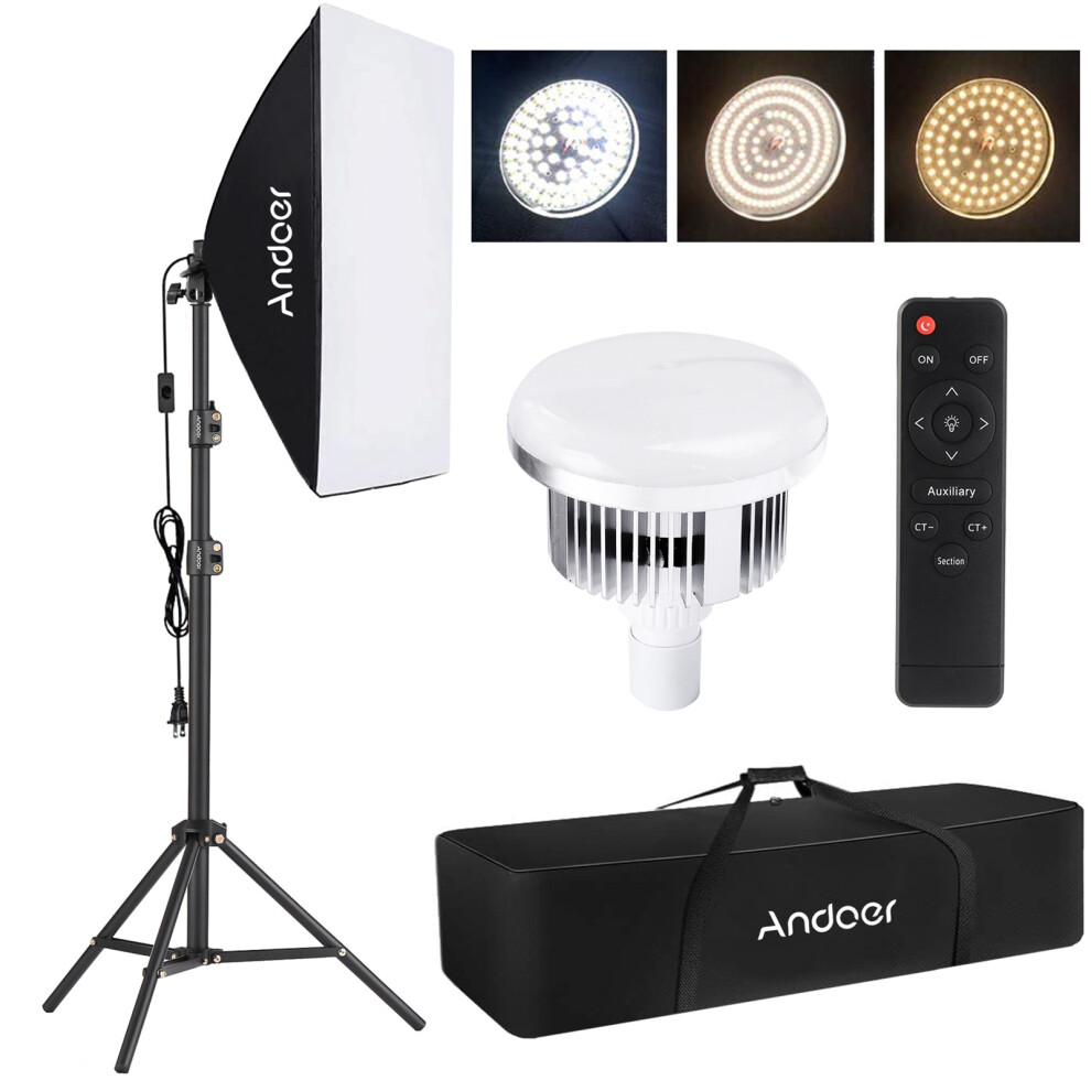 Studio Led Kit 3000K-6000K Flexible Softbox Stand Light 643505107098