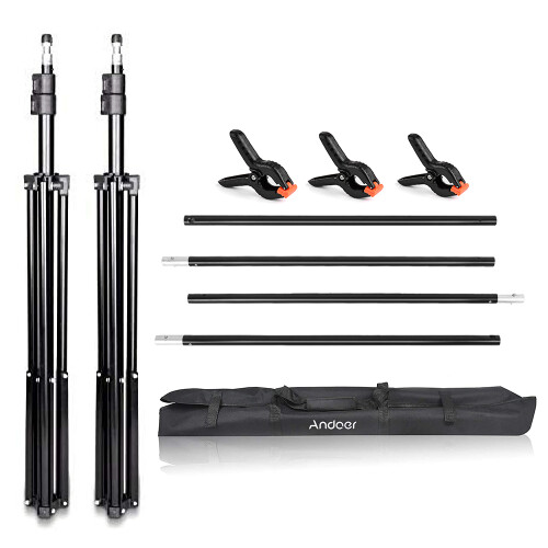 Andoer 2.63m Studio Backdrop Stand Aluminum Adjustable with Bag