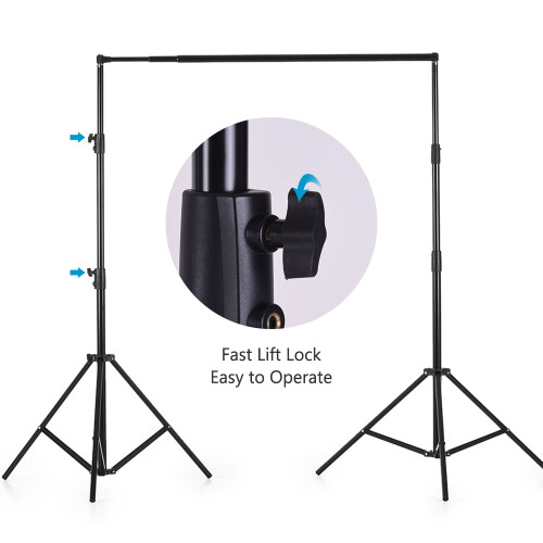 Andoer 2.83m Studio Backdrop Stand Aluminum Adjustable with Bag 2