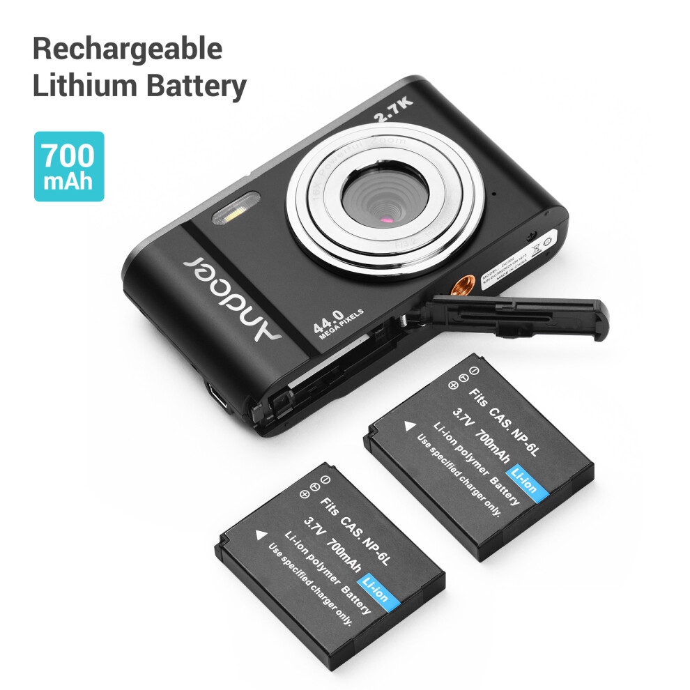 Andoer Mini Digital Camera 44Mp 2.7K 2.88" Ips 16X Zoom Anti-Shake 643505145977
