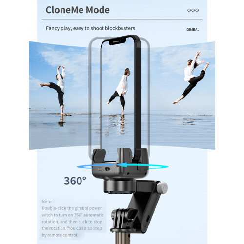 Andoer Q18 360 Rotatable Gimbal Stabilizer Remote Control 27.5in Rod 1