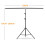 T-Shape Backdrop Stand Kit Aluminum 1.5x2m Portable Adjustable Black 3