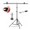 T-Shape Backdrop Stand Kit Aluminum 1.5x2m Portable Adjustable Black 2