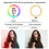 Andoer 10 Inch RGB Ring Light Dimmable USB Phone Holder Remote 2