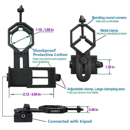 Cellphone Telescope Adapter Mount Bracket Universal 2
