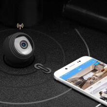 Mini WiFi Camera Outdoor Metal 1080P Night Vision Portable with Holder