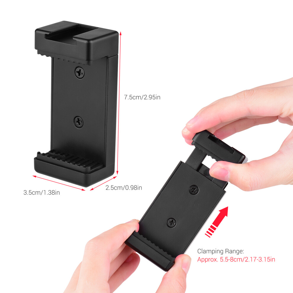 Phone Tripod Mount Adapter Dual 1/4 Threads For Iphone Samsung Huawei 643505147957