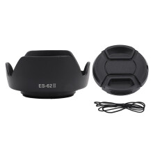 ES-62II Camera DSLR Lens Hood for Canon 50mm f/1.8 II with Lenses Cap