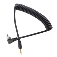 2.5mm to Male Flash PC Sync Cable Screw Lock Coiled Wire