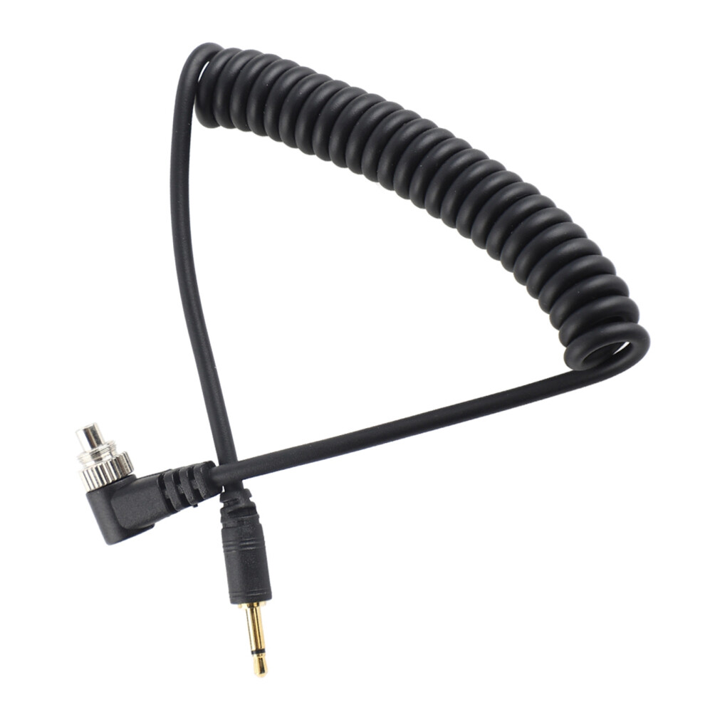 2.5Mm To Male Flash Pc Sync Cable Screw Lock Coiled Wire 643505054781