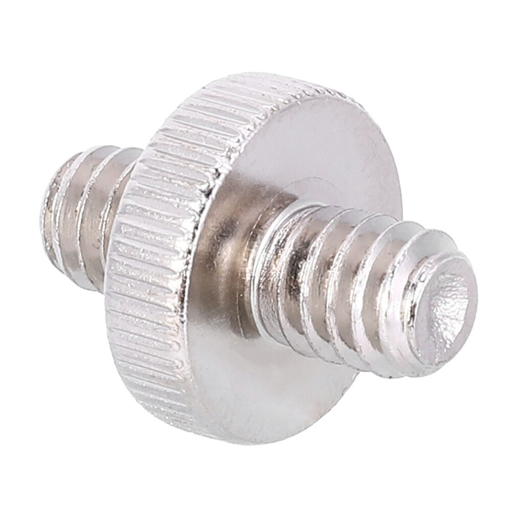 1Pc 1/4" To 1/4" Male Threaded Screw Adapter Camera Tripod Ballhead Silver 643505063806