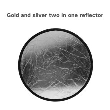 Portable 23.6" 60cm 2-in-1 Gold/Silver Light Reflector Board