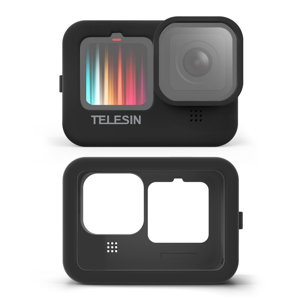 Telesin Gopro Hero 9/10 Silicone Protective Case With Lens Cap Black 643505027143