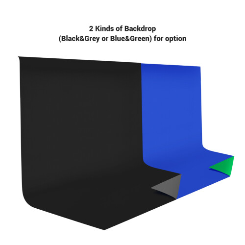 Andoer Studio Backdrop Kit 6.6x10ft Bi-color Stand Clamps Bag 1